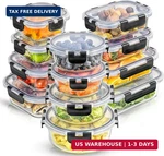 Joyjolt 24PC Borosilicate Glass Storage Containers With Lids 12 Airtight/freez. Fixed Price $62.98.