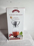 Kilner Glass Press Jar Set For Sauces & Pur Hand Operated Recipe Card. Fixed Price $21.00.