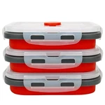 Ccyanzi 3PIECE Collapsible Food Storage Containers With Lids, Silicone Lunch .... Fixed Price $26.16.
