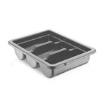 Commercial Cutlery Bin, 3-COMPARTMENT Restaurant Kitchen Flatware Tray, Silve.... Fixed Price $35.64.