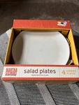 Martha Stewart Everyday Salad Plate Set Of 4 Ceramic Taupe Beige. Fixed Price $28.00.