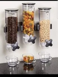 Zevro KCH-06139 Indispensable Smartspace Wall Mount Triple Dry-food Dispenser. Fixed Price $50.00.