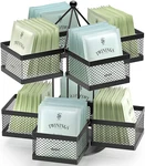 Organizer, Storage Holder Spinning Carousel 96 Teabags Black. Fixed Price $40.77.