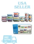 Snapware 38-PIECE Plastic Food Storage Set Bpa-free Airtight Leakproof Lids. Fixed Price $35.00.