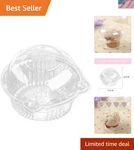 Cupcake Holders INDIVIDUAL,50 Containers Disposable Clear Plastic .... Fixed Price $22.31.