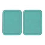 Replacement Lids For Pyrex 7212-PC 11-CUP Rectangle Turquoise 8" 9.75" 2-PACK. Fixed Price $12.99.