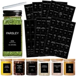 Gpovvimx 191 Spice Jar Labels Preprinted Minimalist Stickers - Matte Black Wa.... Fixed Price $20.80.
