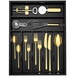 Utensil Organizer Silverware Drawer - 7 Slots Bamboo Tra.... Fixed Price $41.55.