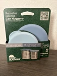 Food Huggers Reusable Silicone Can (set Of 2 Blues). Fixed Price $12.99.