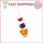 Iberg 3-TIER Fruit Hanging Baskets For Storage Kitchen Bathroom Organiz. Fixed Price $24.03.
