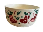 Rare Vtg Tupperware Christmas Stockings Candy Dish Cookie Nuts 2062A-2 No Lid. Fixed Price $12.00.