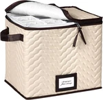 Wine Glass Storage Box With Dividers - Holds 12 Flax Brown Trim. Fixed Price $34.83.
