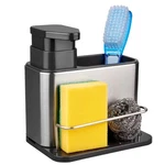 Redcall Soap Dispenser For Kitchen Sink, 3-IN-1 Sponge Holder 01, Silver. Fixed Price $29.07.