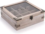 Handrong Wooden Tea Box Organizer Storage Chest Rustic Gray. Fixed Price $30.78.