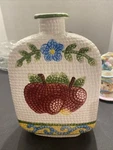 Jay Import Company Wine Bottle With Cork & Fruit Designs-made China Mh. Fixed Price $22.50.
