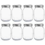 Glass Regular Mouth Mason Jars, 16 Oz Clear With Silver Metal Lids.... Fixed Price $32.99.