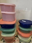 Tupperware Set Of 10 Crystalwave Round Microwave Container With Spout New. Fixed Price $65.00.