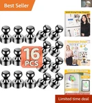 16 Pack Neodymium Fridge Magnets - Versatile For Organizing Home And Classrooms. Fixed Price $14.99.