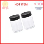 Uxcell Round Plastic Jars With Black Screw Top Lid, 10OZ/ 300ML Wide-mouth Clear. Fixed Price $19.10.