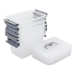 Sandmovie 3 Quart Small Plastic Storage Bin, Clear Latch Box With Lid.... Fixed Price $35.06.