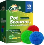 Scrubit 18 Round Nylon Dish 6 Count (pack Of 3), Red, Blue, Assorted, Green. Fixed Price $21.82.