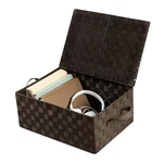 Honey Can Do Woven Storage Box With Hinged Lid, Espresso. Fixed Price $90.00.