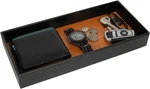 Jackcube Design Leather Bamboo Valet Men Catch Trays Key Phone Wallet. Fixed Price $20.46.