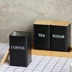 3PCS Coffee Bean Storage Bottles With Bamboo Lids, Airtight Metal Tea & Sugar.... Fixed Price $21.99.