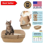 Large Disposable Sifting Cat Litter Box With 5 Liners Eco-friendly Convenience. Fixed Price $35.17.
