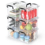 Plastic Storage Containers Lids - 6 Pack Quart Clear Bins With.... Fixed Price $38.23.