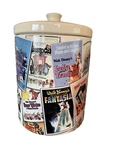 Disney Cookie Canister Classic Collage Vintage Movie Poster 9 Inch. Fixed Price $45.00.
