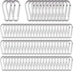 100 Packs Small Spring Snap Hook Bulk Aluminum Alloy Carabiner Clips Keychain. Fixed Price $29.99.