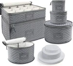 China Storage Containers Quilted Felt Plate Platter Glass Dishes Stemware Case. Fixed Price $37.99.