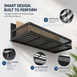 Magnetic Spice Storage Rack Metal Refrigerator Shelf Kitchen Organizer. Fixed Price $29.00.