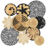 Tatuo 11 Pcs Boho Woven Wall Basket Decor Bulrush A, Multiple Sizes. Fixed Price $71.94.