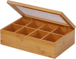 Tea Bag Organizer Bamboo Storage Box Holder 8 Sections Glass Display Chest New. Fixed Price $25.28.