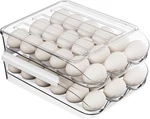 Proarea Egg Holder For Fridge 36 Capacity Automatic Rolling Organizer. Fixed Price $26.79.