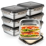 Blushtier 6 Pack Stainless Steel Sandwich Containers Lids 25.4 Oz Metal Food. Fixed Price $59.57.