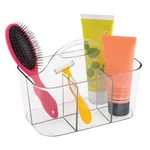 Mdesign Makeup Storage Organizer, Clear Plastic Divided Basket Bathroom Vanity. Fixed Price $14.97.