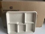 400 Count Case - 5 Compartment Disposable Lunch Tray 10"X8" Fiber Sturdy Quality. Fixed Price $69.00.