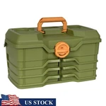 Large Fishing Tackle Box W/ Pivoting Swing Trays & Bulk Storage Compartments New. Fixed Price $46.43.