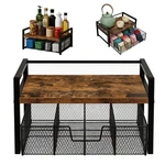 Tea Bag Storage ,wooden & Chest Multi-functional Deskto.... Fixed Price $45.25.
