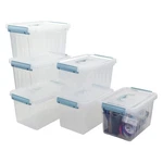Ucake 8 Quart Plastic Small Storage Box With Handel, Clear Bin L.... Fixed Price $38.77.