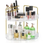Euhome 2-TIER Corner Bathroom Organizer Counter Acrylic Makeup Skincare Org.... Fixed Price $27.38.