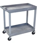 Luxor EC11HD-G 32" 18" Tub Cart Two Shelves, Four 5" Heavy-duty Casters. Fixed Price $75.00.