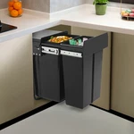 Pull Out Under Cabinet Trash Can 10L+20L Kitchen Garbage For Home. Fixed Price $102.26.