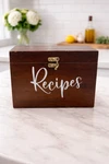 Wooden Recipe Box Set With Cards, Dividers & Kitchen Conversion Chart. Fixed Price $25.95.