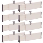 Tenabort Set Of 8 Adjustable Drawer Dividers Organizer Separators Plastic Dre.... Fixed Price $63.54.