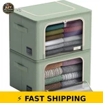 Sorbus Stackable Storage Bins - Teal Fabric Organizer Bags 2PK. Fixed Price $55.99.