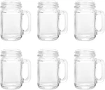 Uxcell Mason Jar Shot Glasses With Handles, 6PCS 45ML/1.6 45ML, Transparent. Fixed Price $20.77.